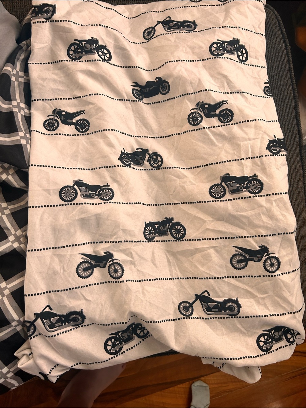 Motorcycle & Pattern Crib Sheet Set (4) - Picture 2 of 4